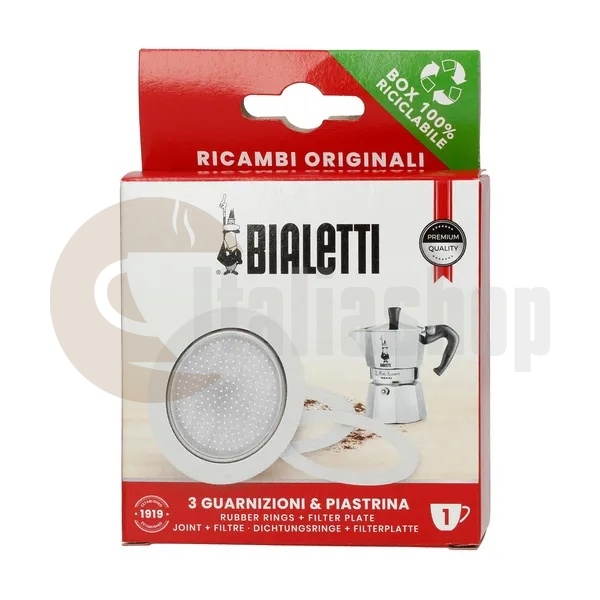Bialetti Ανταλλακτικές Φλάντζες και Φίλτρο για Καφετιέρα Χειρός Για 1 Φλιτζάνι