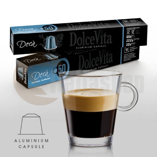 Dolce Vita Συμβατές Κάψουλες για Nespresso Aluminum Decaffeinato - 10 Τεμ.