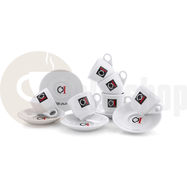 Caffè Ditalia Σετ Πορσελάνινες Κούπες Για Καπουτσίνο