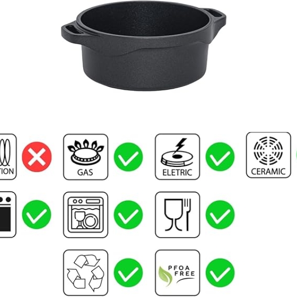 Aeternum Black Pearl Plus Induction κατσαρόλα 12 εκ.