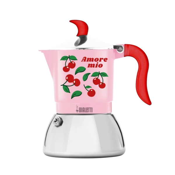 Bialetti καφετιέρα Fiametta Induction Fruit Vibes - Pink για 2 φλιτζάνια