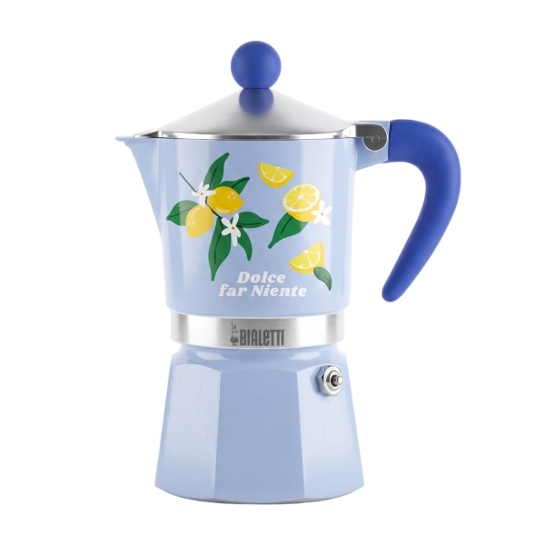 Bialetti Rainbow Καφετιέρα 3 Φλιτζανιών Fruit Vibes Blue