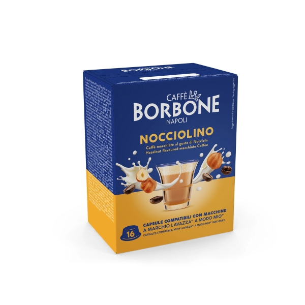 Borbone Nocciolino – 16 κάψουλες συμβατές με Lavazza A Modo Mio
