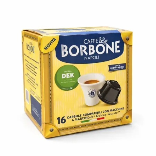 Borbone Decaffeinato – 16 κάψουλες, συμβατές με Dolce Gusto