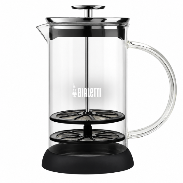 Bialetti Χειροκίνητη συσκευή για αφρόγαλα 330 ml Cappuccinatore Vetro – 6 φλιτζάνια