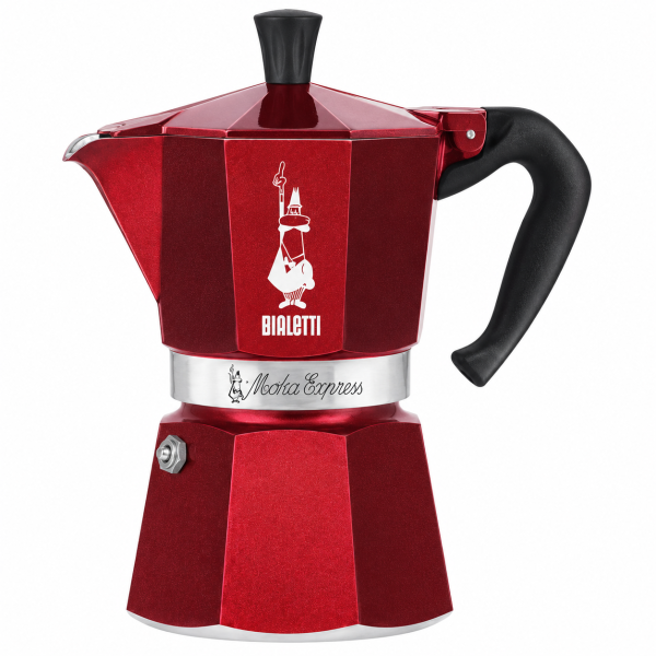 Bialetti Καφετιέρα Moka Express Red Deco Glamour για 6 φλιτζάνια