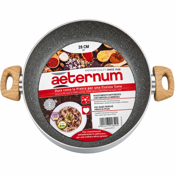 Aeternum Petravera – Βαθύ αντικολλητικό τηγάνι με δύο λαβές 28 εκ.