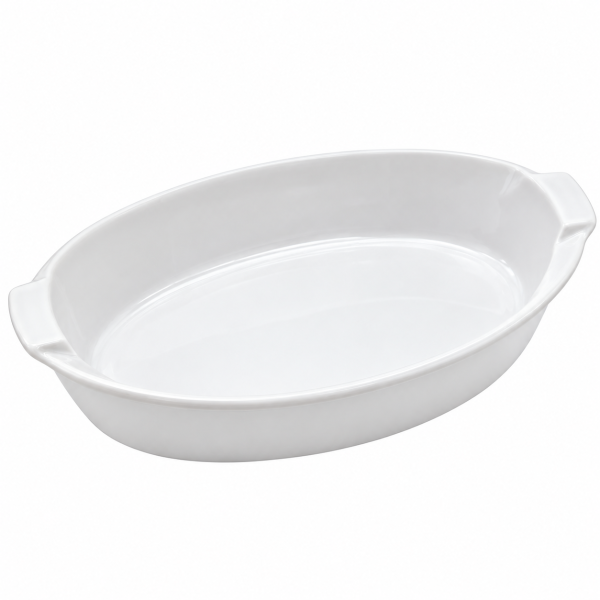 Giannini Ceramax Οβάλ Κεραμικό Ταψί Ψησίματος – 31 × 22 × 5 εκ., Λευκό