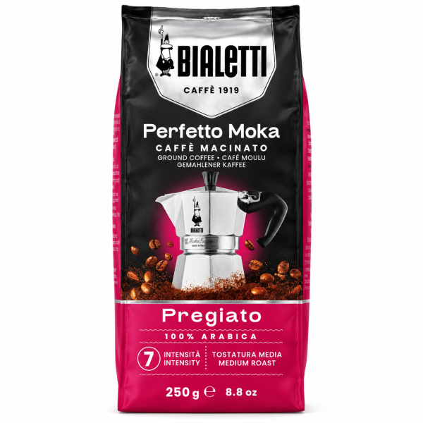 Bialetti Perfetto Moka Pregiato 100% Arabica αλεσμένος καφές – 250 g