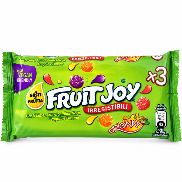 Fruit Joy Original Trio μαλακές καραμέλες με γεύσεις φρούτων – 3 × 41 g, 123 g