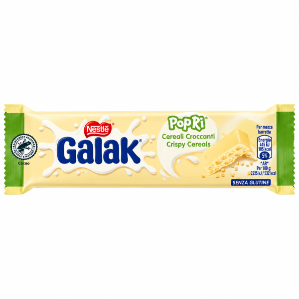 Nestlé λευκή σοκολάτα με τραγανά δημητριακά Galak PoPrì – 40 g