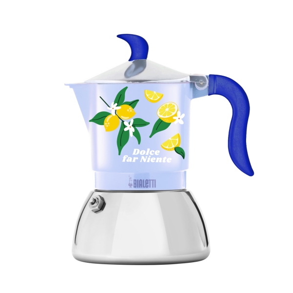 Bialetti καφετιέρα Fiametta Induction Fruit Vibes - Μπλε για 4 φλιτζάνια